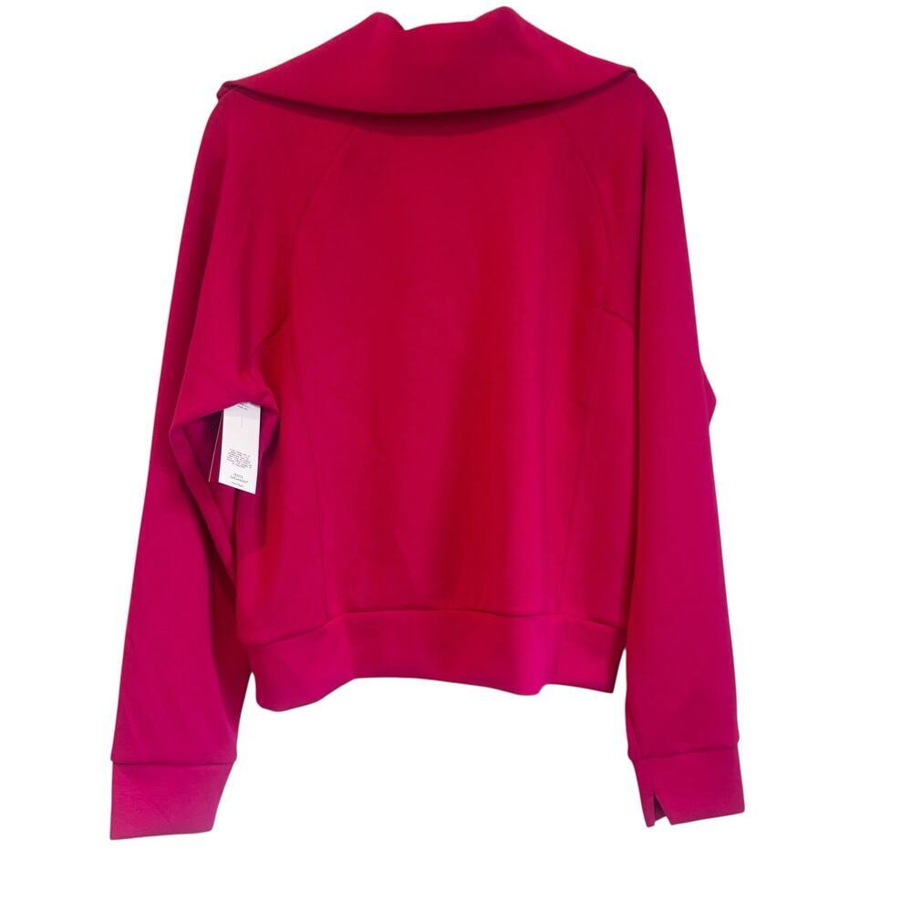 Spanx Women's Air Essentials Lightweight Half Zip Sweatshirts Fuchsia XL NWT - Picture 6 of 14
